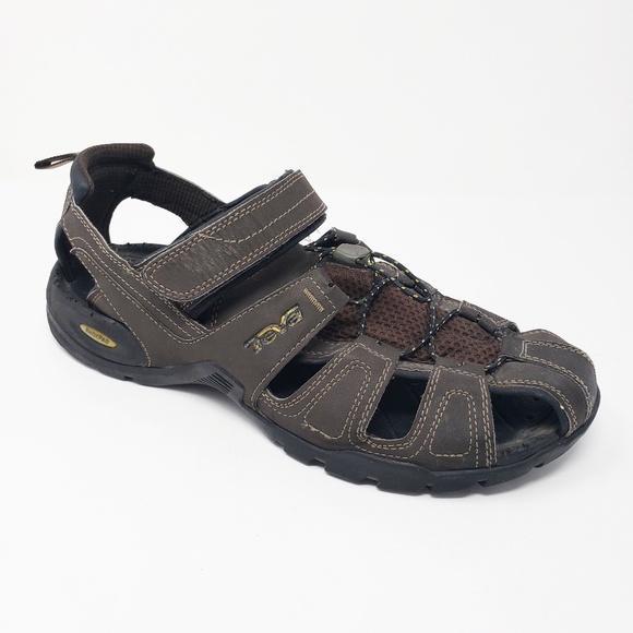 teva closed toe sandals mens